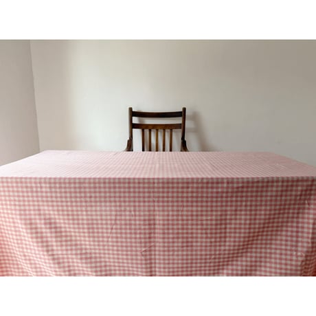 gingham check cloth / pink＆white