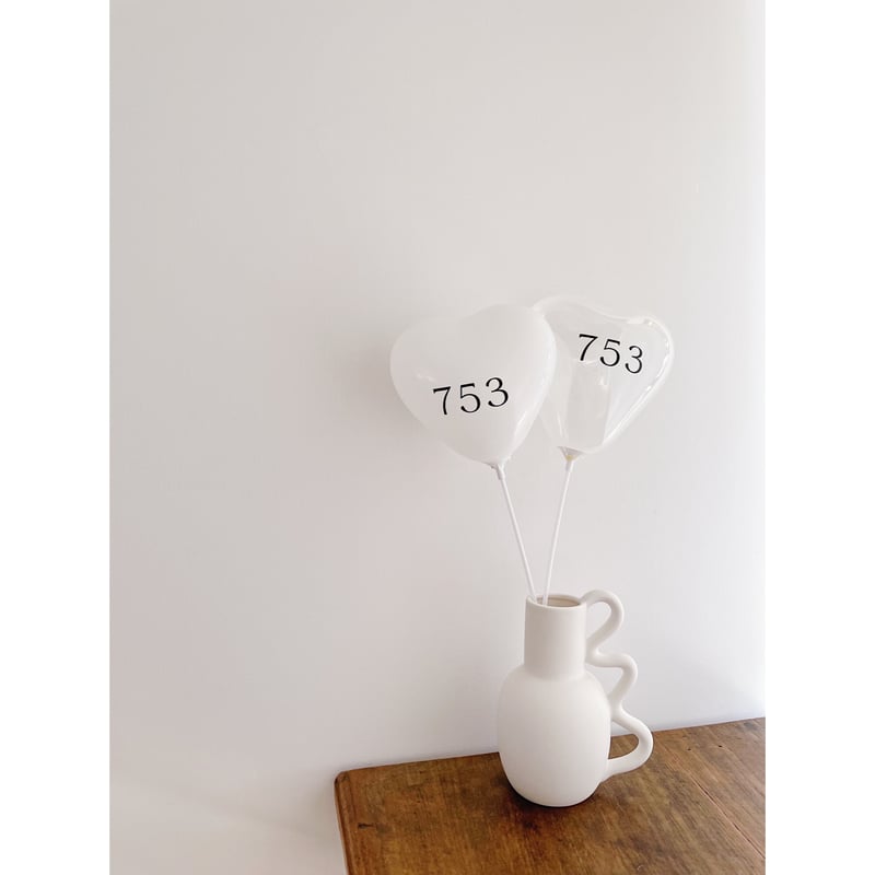 mini size ｝heart balloon / 753（ 風船用スティック付き） |