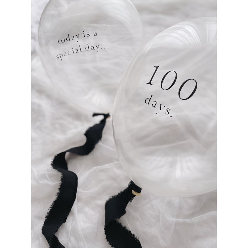小物 balloon Balloon / 100days - 小さめ文字 -（2個set） | AWINS.CO