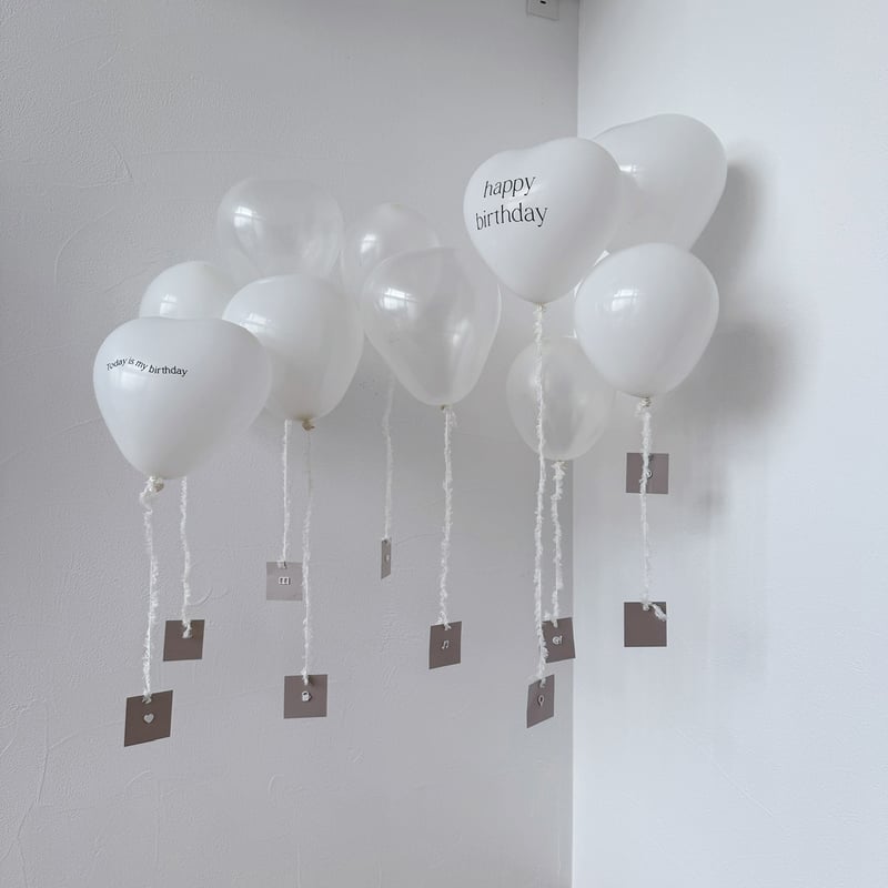 regular size ｝heart balloon / happy birthday