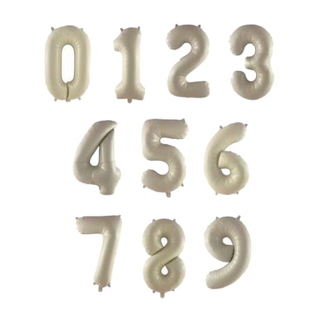 Number balloon / M [sand beige]