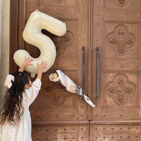 Number balloon / M [sand beige]