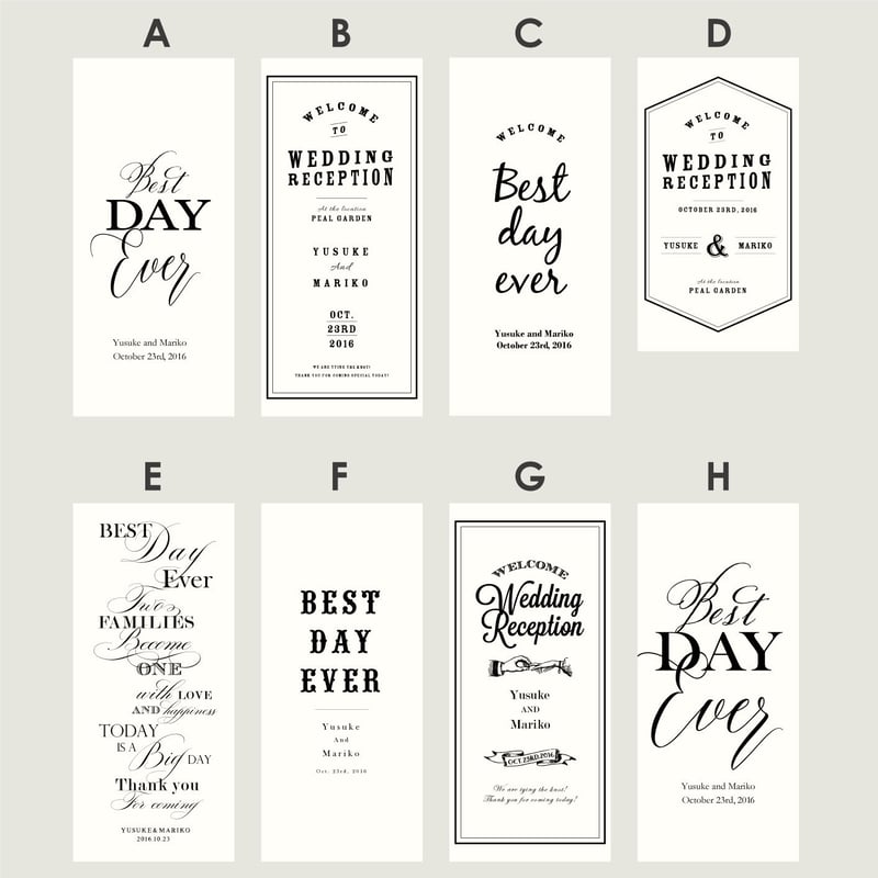 ウェディングフラッグ】小サイズ（生成り）／8 design | AWINS.CO