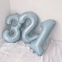Number balloon / M [pale blue]