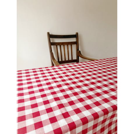gingham check cloth / red＆white