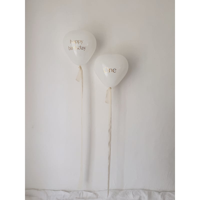 あっぷる ポメラート 希少品 吊るし飾り 棒付き 黄金 キング regular size ｝gold / heart balloon / 5 design