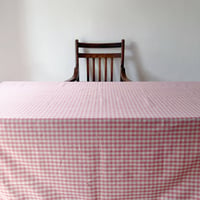 gingham check cloth / pink＆white