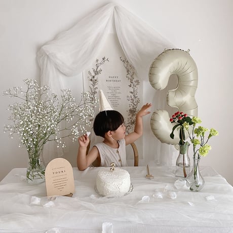 Number balloon / M [sand beige]