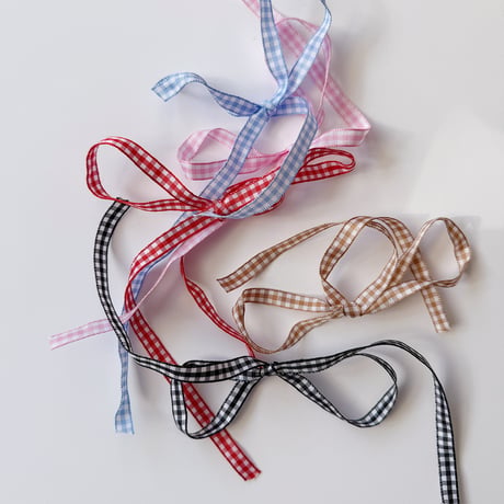 Checkered ribbon（1ｍ） / 7 color