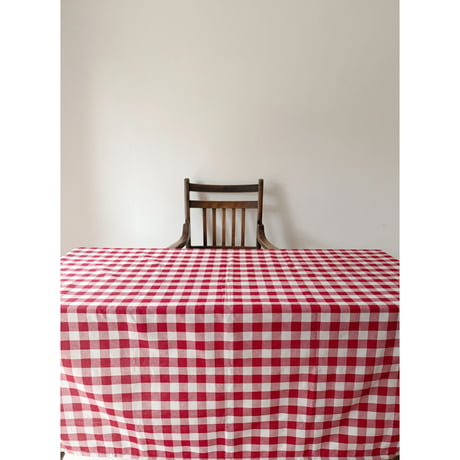 gingham check cloth / red＆white