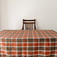 tartan check cloth / brick orange