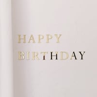 Acrylic gold letter banner / HAPPY BIRTHDAY