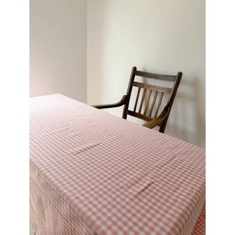 gingham check cloth / pink＆white