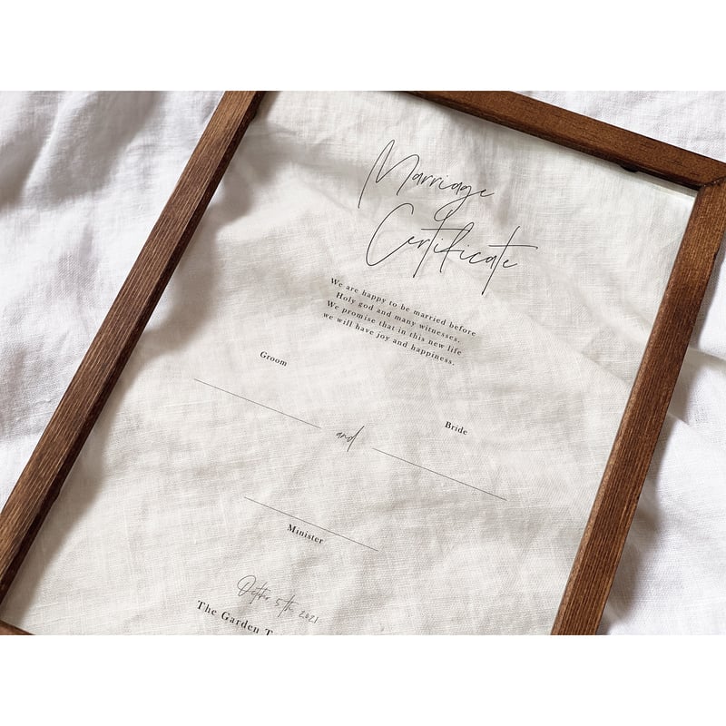 結婚証明書】クリアペーパー（人前式用・教会式用）／12 design | AWINS.CO