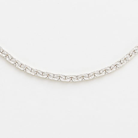 snake chain long necklace 13N103 / silver
