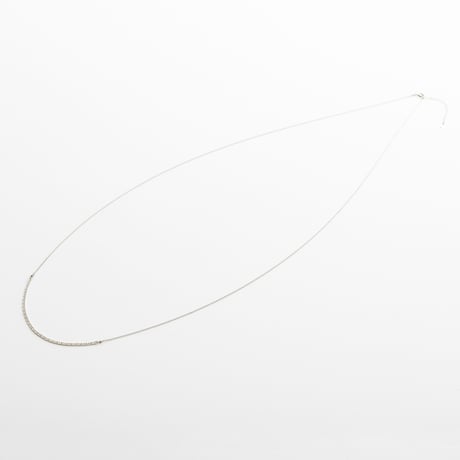 snake chain long necklace 13N103 / silver