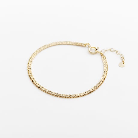 snake chain double strand bracelet 13B102 / gold
