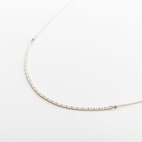 snake chain long necklace 13N103 / silver