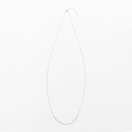 snake chain long necklace 13N103 / silver