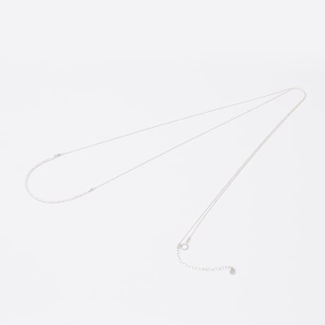 snake chain long necklace 13N103 / silver