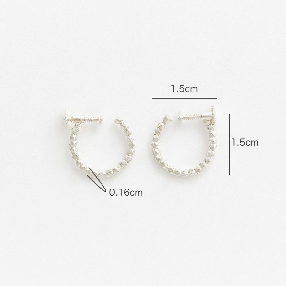 diamond fragment earring 18E301 / silver | sum...