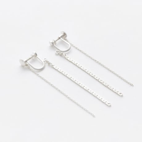 snake chain earring 13E102 / silver
