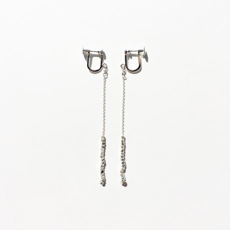 square beads earring 07E55-5 / silver