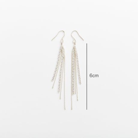 snake chain pierce 13P103 (片耳/one side) silver
