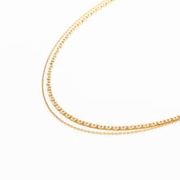 snake chain double strand necklace 13N102