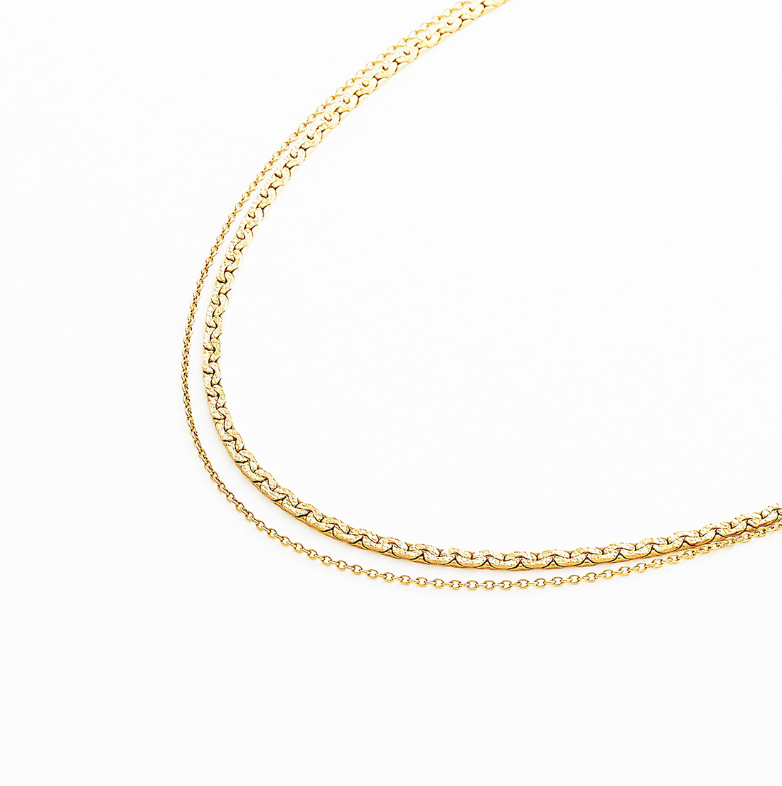 snake chain double strand necklace 13N102 | sum