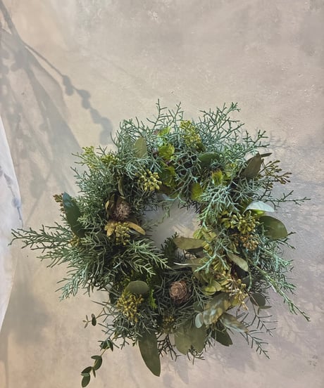 ブルーアイスと紫陽花のリース | Puro-Blanco. flower online shop