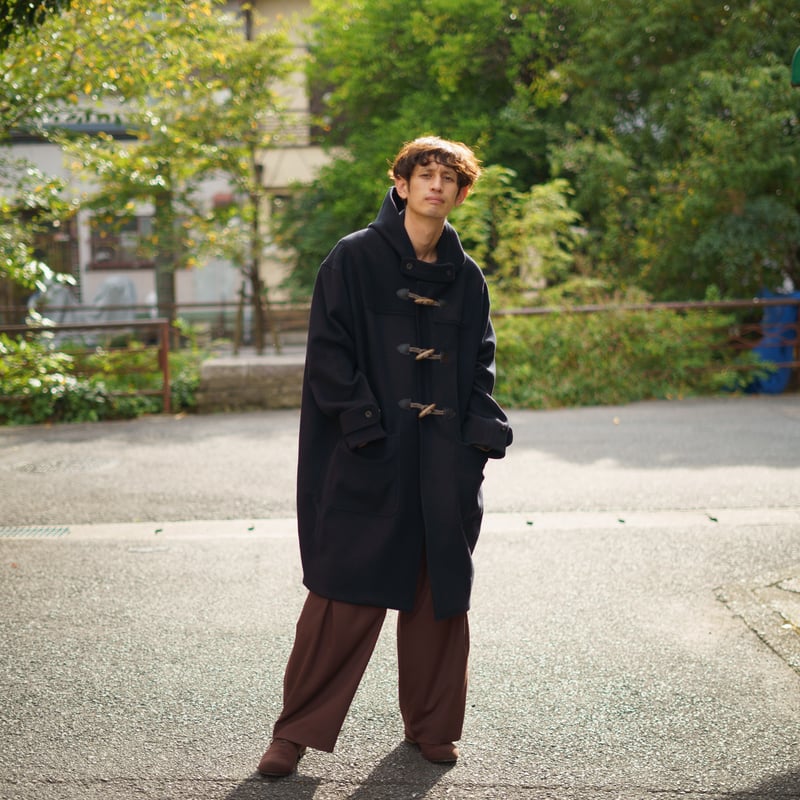 FORME DUFFEL LONG COAT ブラック　0サイズ　ダッフルコート FORME DUFFEL LONG COAT ブラック0サイズダッフルコート