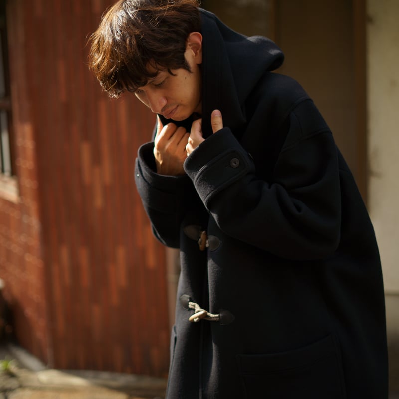 極美品✨doublet FRINGE DUFFEL COAT ダッフルコート 黒 Fano Studios】Horn buckle fur duffle coat FD20W237