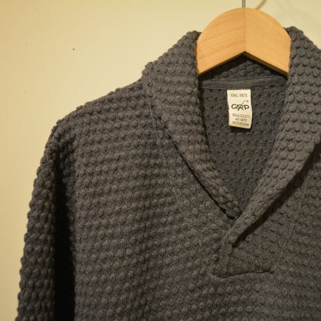 GRP‐spotknit‐shawlcollar(GRIGIO)