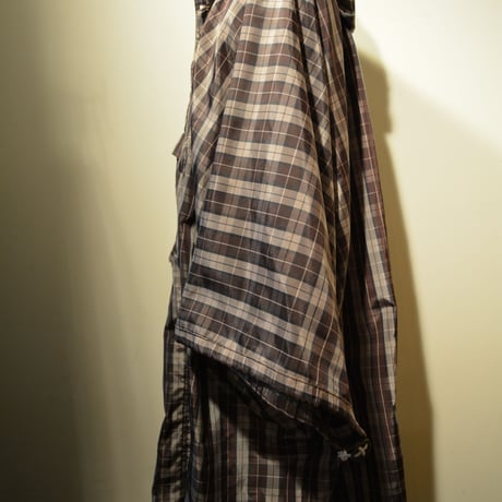 kenneth field PONCHO ‐NYLON OXFORD BROWN-