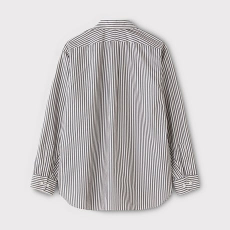 PHIGVEL‐MAKERS Co.  -Regular Collar Dress Shirt-(Desert Rose×Brown Gray Stripe)