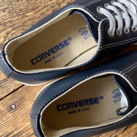 converse juck purcell (1990's deadstock navy leather) size US 8 (26.5㎝)