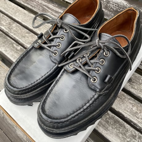 RUSSELL MOCCASIN 2758 Oneida BLK CXL Triple Vamp NOS size 7h D