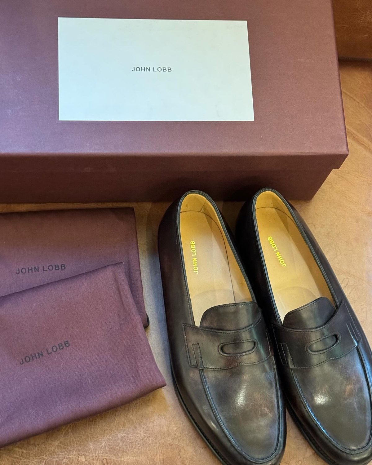 JOHN LOBB “LOPEZ” Last#4395 museumcalf DARK BRO...