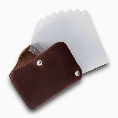 PHIGVEL‐MAKERS Co． pm‐㏄ card case -brown-