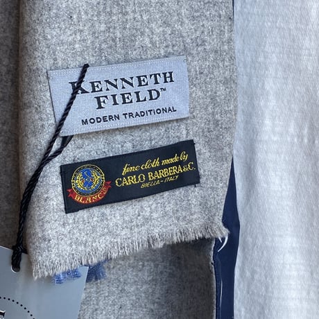 kenneth field 2face scarf BARBERA/VINTAGE (NAVY/SAX)