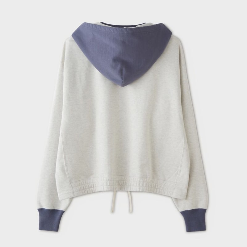 PHIGVEL‐MAKERS Co．ATTACHED HOODIE (oatmeal×purp