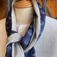 kenneth field 2face scarf BARBERA/VINTAGE (NAVY/SAX)