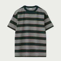 PHIGVEL‐MAKERS Co． 2026ss PMAV-CS04 BORDER SS TOP (FOREST×BROWN)