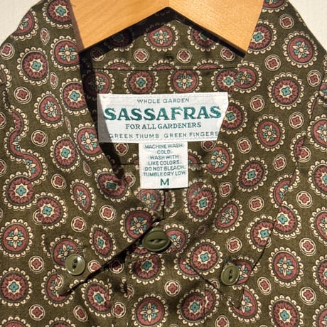 SASSAFRAS Wheel Barrow Shell Shirt 1/2 Small Pattern size Ｍ
