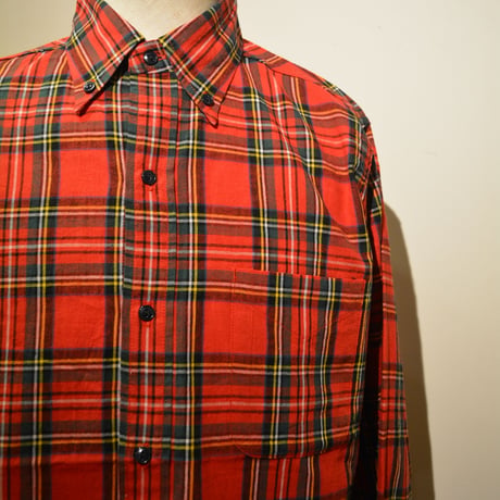 SASSAFRAS ‐green thunb shirt‐ tartan check (RED)