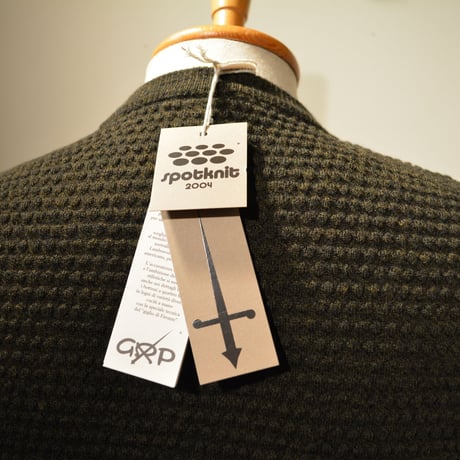 GRP crewneck “spotknit” VERDE(ダークグリーン)