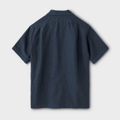PHIGVEL‐MAKERS Co． Linen Safari SS Shirt(InkNavy)