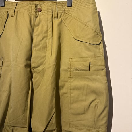 SASSAFRAS Overgrown Pants 1/2 (Weeds Poplin) Khaki size Ｍ