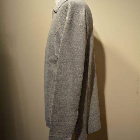 kenneth field L/S POLO  ‐GRAY‐